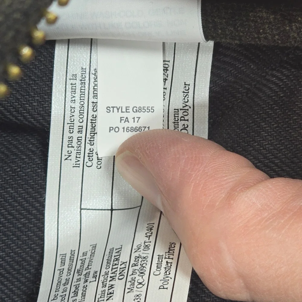 J.Crew Sussex Quilted Vest Mens XS Charcoal Grey PrimaLoft G8555 Full Zip - Picture 12 of 13